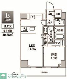 レジディア中延2 1LDKの間取図画像
