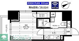 グランドコンシェルジュ六本木 1Kの間取図画像