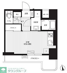 Reno新宿若松町 ワンルームの間取図画像