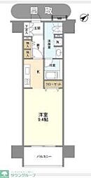 クリオ五反田 5階ワンルームの間取り