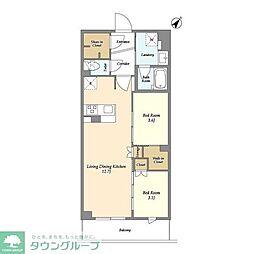 ＫＤＸレジデンス田園調布南 3階2LDKの間取り