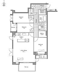 レジディア御殿山 3階3LDKの間取り