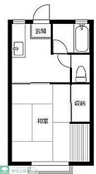 都営三田線 本蓮沼駅 徒歩5分の賃貸アパート 2階1Kの間取り
