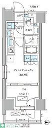東京臨海高速鉄道りんかい線 品川シーサイド駅 徒歩9分の賃貸マンション 6階1DKの間取り