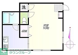 東急池上線 旗の台駅 徒歩3分の賃貸アパート 2階1DKの間取り