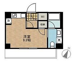 パークアクシス馬込レジデンス 5階ワンルームの間取り