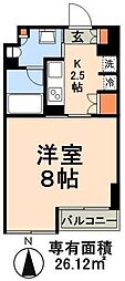 セリーズ門前仲町 7階1Kの間取り