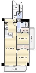 藤和津田沼コープ 2LDKの間取図画像