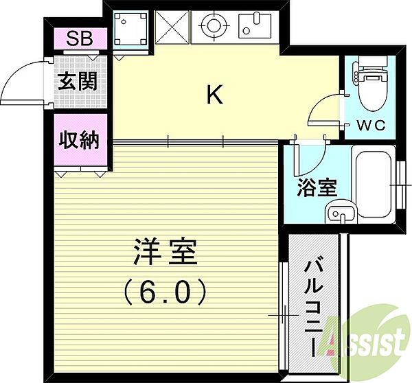 ステラハウス28 ｜兵庫県西宮市林田町(賃貸アパート1K・1階・24.78㎡)の写真 その2