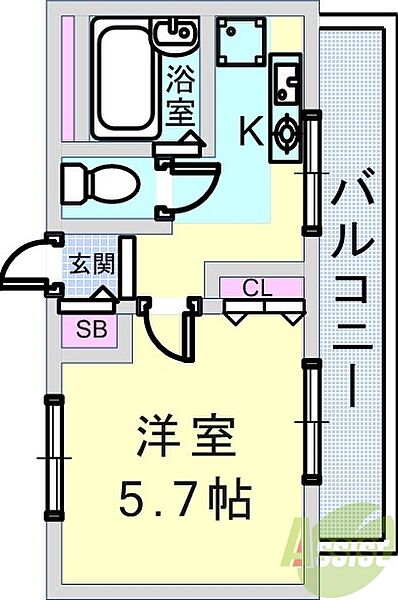 夙川ハイツAIOI ｜兵庫県西宮市相生町(賃貸マンション1K・1階・20.94㎡)の写真 その2