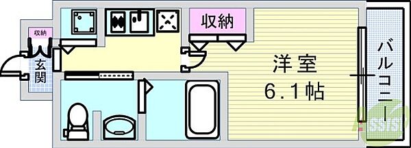 エスリード西宮北口第2 ｜兵庫県西宮市深津町(賃貸マンション1K・6階・22.29㎡)の写真 その2