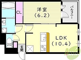 フォーチュンパーク  ｜ 兵庫県尼崎市今福2丁目13-22（賃貸アパート1LDK・2階・40.14㎡） その2