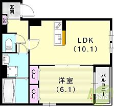 ラ・コリーヌ今福A  ｜ 兵庫県尼崎市今福2丁目11（賃貸アパート1LDK・1階・40.82㎡） その2