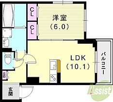 ラ・コリーヌ今福Z  ｜ 兵庫県尼崎市今福2丁目11（賃貸アパート1LDK・2階・41.40㎡） その2