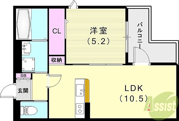 (仮称)尼崎市南塚口町 ｜兵庫県尼崎市南塚口町6丁目(賃貸アパート1LDK・3階・38.19㎡)の写真 その2