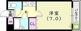 ステラハウス17  ｜ 兵庫県尼崎市武庫之荘東2丁目3-1（賃貸アパート1K・2階・21.42㎡） その2