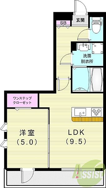 エスポワール ｜兵庫県尼崎市金楽寺町2丁目(賃貸アパート1LDK・2階・37.86㎡)の写真 その2