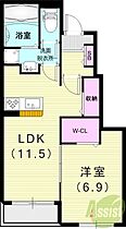 レガーミ・Ｆ  ｜ 兵庫県伊丹市堀池1丁目10-16（賃貸アパート1LDK・1階・44.20㎡） その2