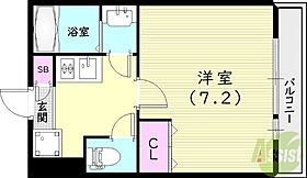 AMAGASAKI Modern Height  ｜ 兵庫県尼崎市西本町3丁目47（賃貸アパート1K・2階・25.34㎡） その2