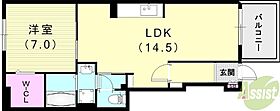 カームデイズ  ｜ 兵庫県伊丹市鴻池2丁目8（賃貸アパート1LDK・1階・51.71㎡） その2