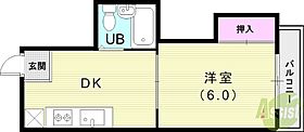 南塚口アベニュー  ｜ 兵庫県尼崎市南塚口町8丁目50-10（賃貸マンション1DK・3階・20.00㎡） その2