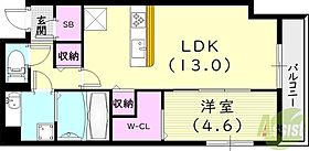 エステート武庫之荘  ｜ 兵庫県尼崎市水堂町3丁目19-8（賃貸アパート1LDK・3階・46.66㎡） その2