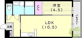 ナイスコートI  ｜ 兵庫県尼崎市小中島2丁目（賃貸アパート1LDK・3階・37.53㎡） その2