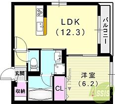 Ｄ-ＲＯＯＭ南武庫之荘4丁目  ｜ 兵庫県尼崎市南武庫之荘4丁目15（賃貸アパート1LDK・1階・43.89㎡） その2