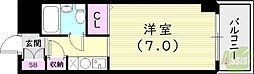 メルベールマウンテンヴィレッジ 2階1Kの間取り