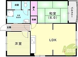 サンコーポムコ 2LDKの間取図画像