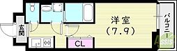 プロスペリテ下坂部 1Kの間取図画像