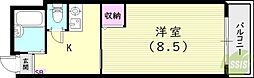 シード・ワンK・T・M 1Kの間取図画像