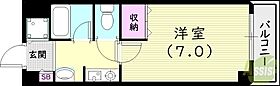 エスポワール西宮  ｜ 兵庫県西宮市青木町（賃貸マンション1K・5階・22.40㎡） その2