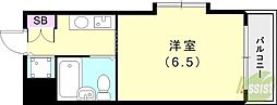 ジョイフル南塚口2号館 1Kの間取図画像