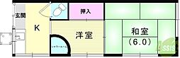 東難波町アパート 2階/-