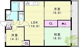 エルドラド甲東園 3LDKの間取図画像