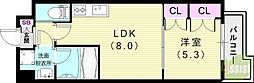 ルシェリア夙川 1LDKの間取図画像