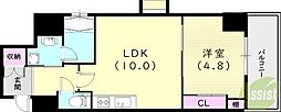 ヴィオラ西宮 1LDKの間取図画像