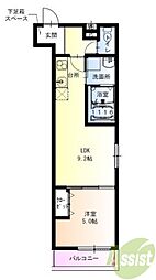 フジパレス新伊丹駅東イースト 1LDKの間取図画像