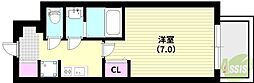 ファーストフィオーレ尼崎グランウエスト 1Kの間取図画像