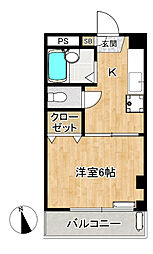 フェニックス伊勢原 1Kの間取図画像