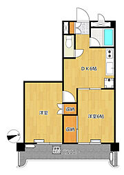 WAVE 2DKの間取図画像