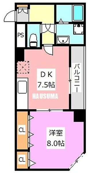 東京都北区中里１丁目(賃貸マンション1DK・2階・32.00㎡)の写真 その2