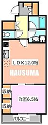 ラ・メゾン・トロワ 1LDKの間取図画像