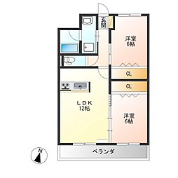 ファーストアベニュー 2LDKの間取図画像