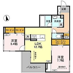 D-Radiante 2LDKの間取図画像