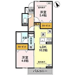 TORISIASアリステラ 2LDKの間取図画像
