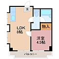 利久マンション4階4.4万円
