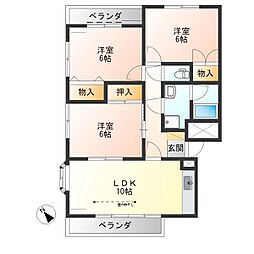 MDeast1 3LDKの間取図画像