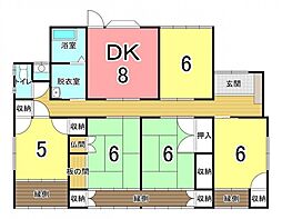 中古戸建　佐土原町下那珂 5DKの間取り